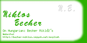 miklos becher business card